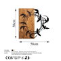 Wallity Spiral Birds 1 Escultura de pared de madera y metal Nogal y Negro